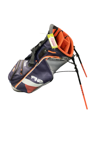 Used Ping HOOFER LITE Mens Stand Bag Royal Blue And Orange 11613-S000188176