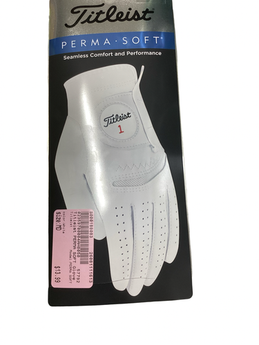 Used Titleist PERMA SOFT Mens Golf Glove White MD 11613-S000188083