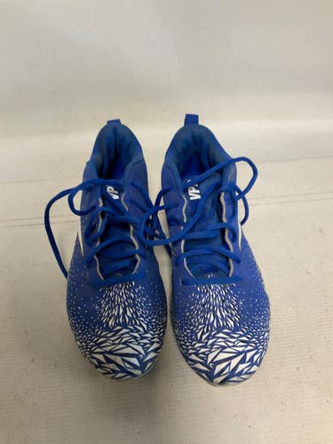 Used Nike Adult FB Cleats Silver/White/Royal Senior 9.5 11823-S000041280