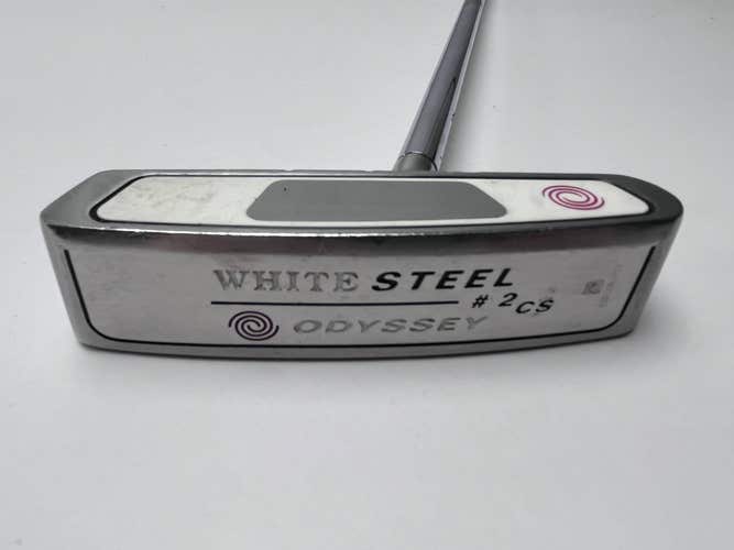 Odyssey White Steel 2 Center Shaft Putter 35.5" SuperStroke Flatso 2.0 Mens RH
