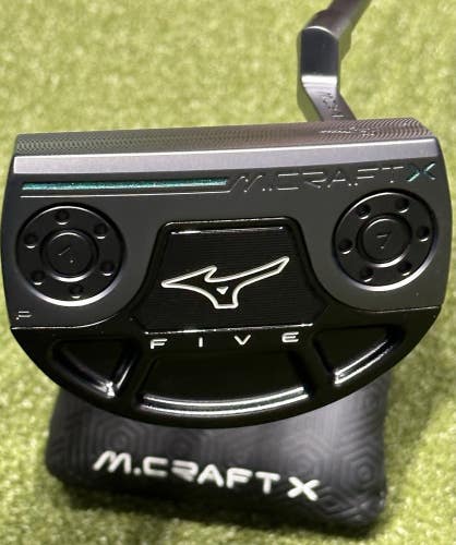 Mizuno Golf M Craft X P5 Mallet Putter Right Hand 35" Inch w/ Headcover MINT!