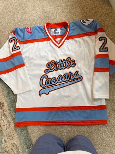 Little Caesars game hockey jersey new #21
