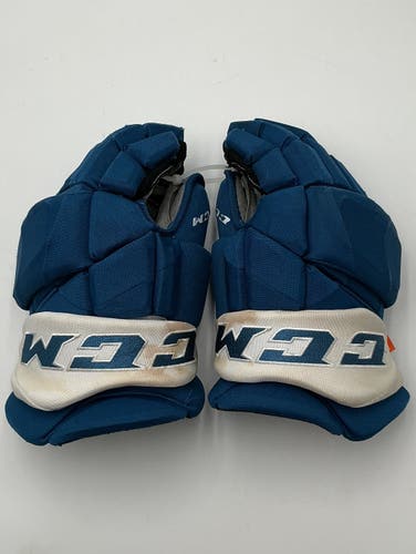 Colorado Avalanche Blue CCM HGPJSPP Gloves 14" Pro Stock (Used)