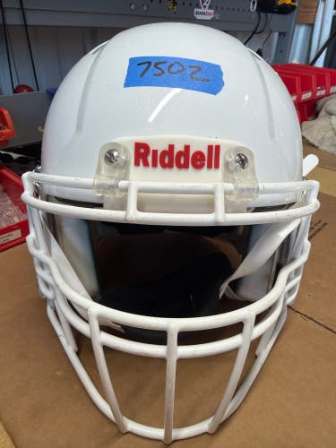 USED RIDDELL SPEED ICON ADULT HELMET - SMALL - WHITE METALLIC