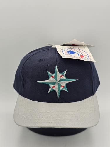 NEW Vintage Seattle Mariners Sports Specialties Plain Logo Hat Cap Vtg Snapback