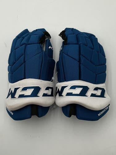 Colorado Avalanche Blue MacKinnon CCM HGTKPP Gloves 14" Pro Stock (Used)
