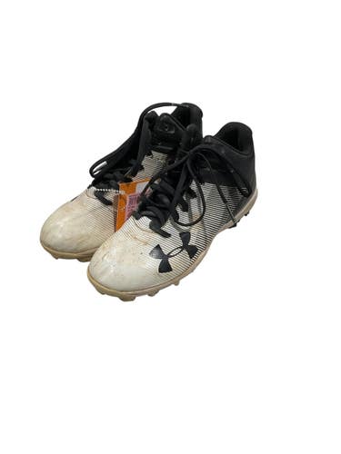Used Under Armour Jr FB Cleats White Junior 01.5 11847-S000037420