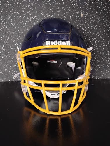 Used Riddell SPEEDFLEX FB Helmet Navy Blue LG 11849-S000043025