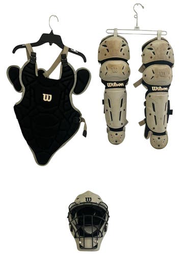 Used Wilson EZ GEAR Catchers Helmet w/Mask Black L/XL 11692-S000155860