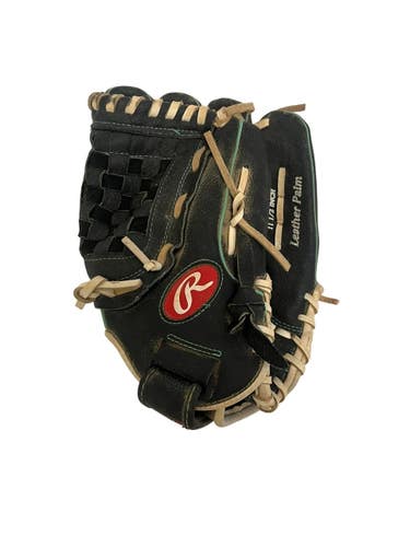 Used Rawlings STORM RH Throw Fastpitch Gloves Black 11 1/2" 11692-S000155864