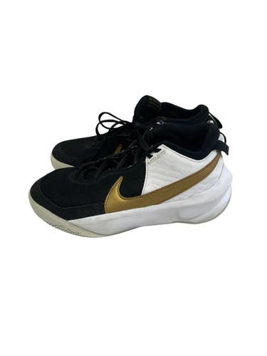 Used Nike TEAM HUSTLE D10 Basketball Shoes Y Black And White Junior 04.5 11692-S000155878