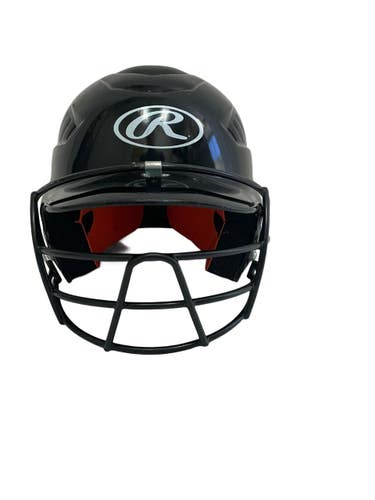 Used Rawlings CFBHN-R2 Batting Helmet w/Mask Black One Size 11692-S000155903