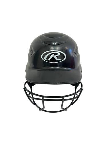 Used Rawlings RCFH Batting Helmet w/Mask Black One Size 11692-S000155921