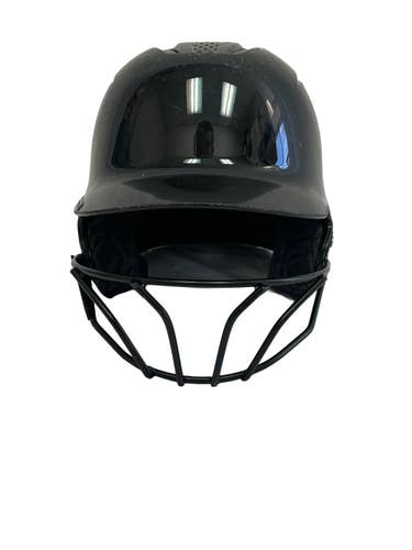 Used Evoshield BLACK Batting Helmet w/Mask Black One Size 11692-S000155935