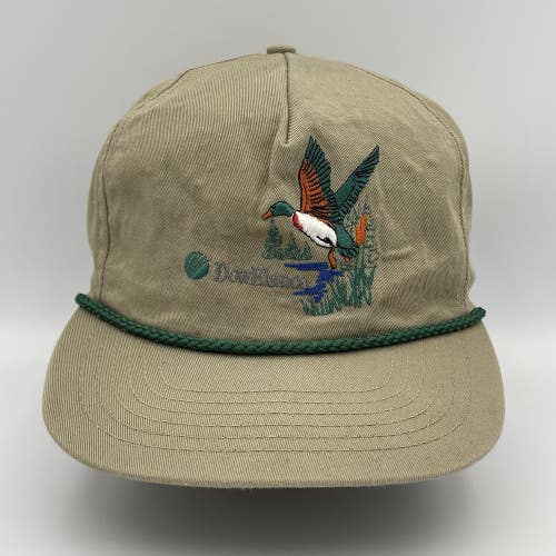 Vintage DowElanco Duck Mallard Hunting Nature Farm Farming USA Snapback Hat Cap