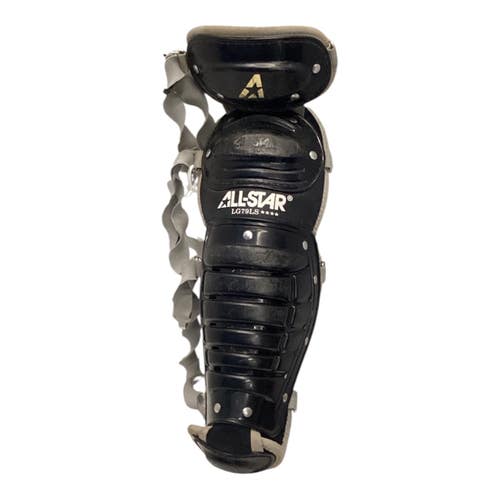 Used All-Star LG79LS Catchers Leg Guards Black Youth 11443-S000207849