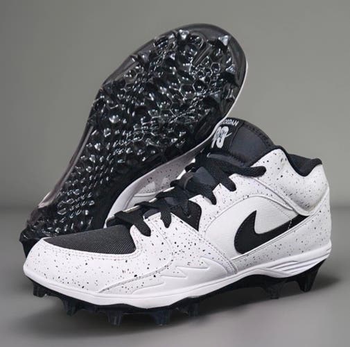 Nike Air Jordan Stadium 90 Cleats Size 12 White Black Speckled Oreo HQ0210-100