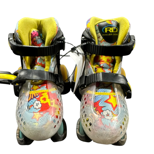 Used RollerDerby 11-2 Child Roller Quad Skates Yellow Adjustable 11375-S000381242