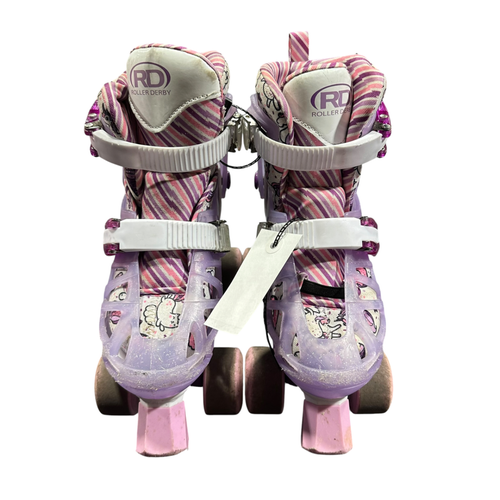 Used RollerDerby PURPLE Child Roller Quad Skates Purple Adjustable 11375-S000381241