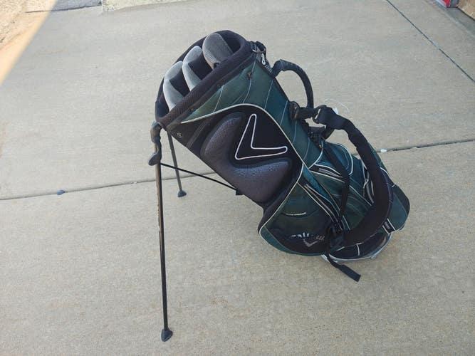 Callaway Warbird 7 Way Divider Dual Strap Golf Stand Bag Green/Black