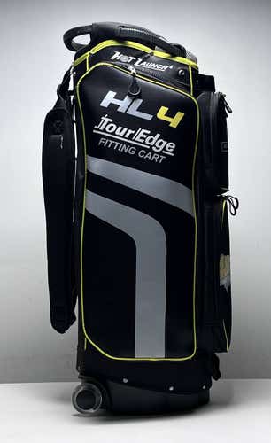 Tour Edge Fit Cart Staff Bag Black 16 Divide Single Strap Golf Bag with Wheels