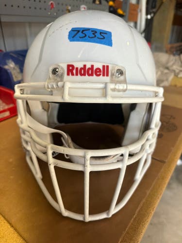 USED RIDDELL SPEED ICON ADULT HELMET - LARGE - WHITE METALLIC