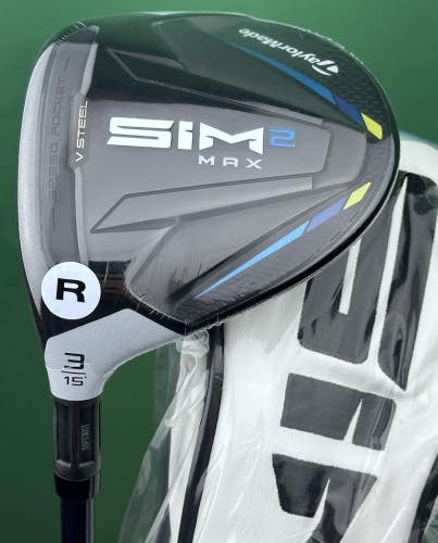 TaylorMade SIM2 MAX Fairway 3-Wood LEFT Hand 3W 15* Regular Ventus Blue LH NEW