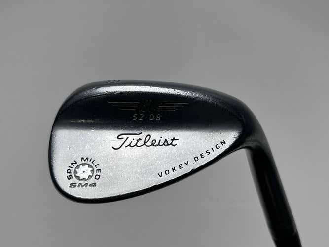 Titleist Vokey Spin Milled SM4 Chrome Wedge 52* 8 Bounce Wedge Steel Mens RH