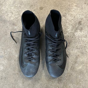 Black Men's Size M 9.5 (W 10.5) Nike Mercurial Superfly Molded Cleats Cleats (Used)