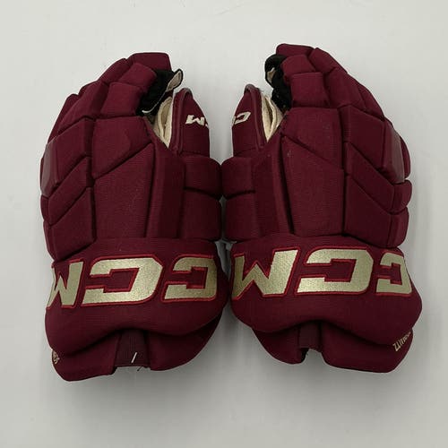 Arizona Coyotes Nick Schmaltz Game Worn CCM HGTK Gloves 14" Pro Stock (Used)