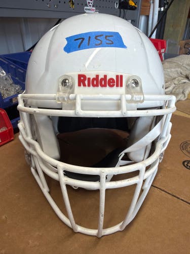 USED RIDDELL SPEED ICON ADULT HELMET - MEDIUM  - WHITE METALLIC