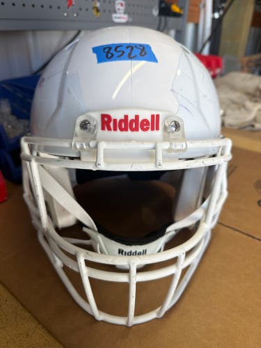 USED RIDDELL SPEED ICON ADULT HELMET - LARGE - WHITE METALLIC