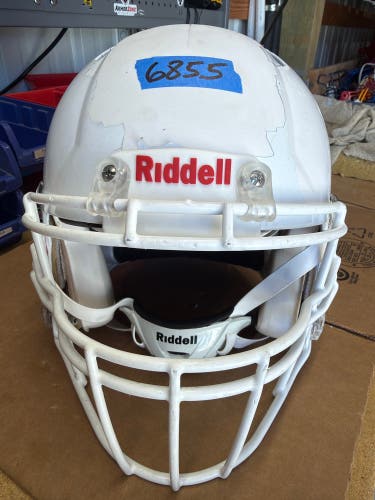 USED RIDDELL SPEED ICON ADULT HELMET - MEDIUM  - WHITE METALLIC