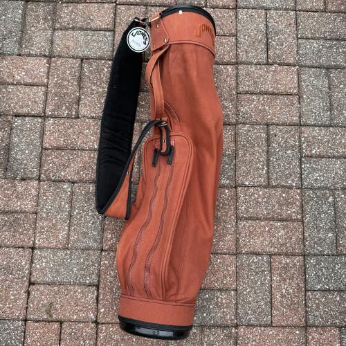 Original Jones Golf Bag Burnt Clay Canvas Sunday 3 Way Lightweight Carry Bag