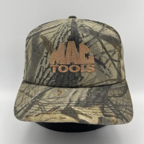 Vintage Mac Tools RealTree Hardwoods Camouflage K-Products Snapback Hat Cap RARE