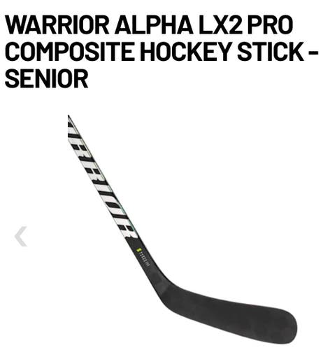 Senior Warrior Alpha LX2 Pro Right Handed Hockey Stick W28 90 Flex Pro Stock (New)
