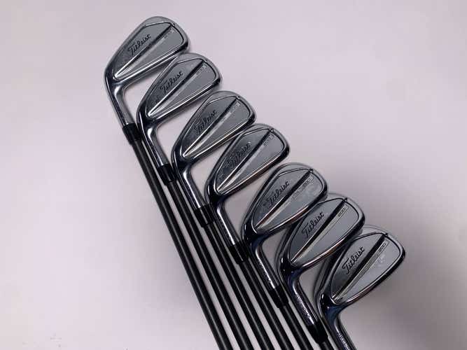 LEFTY Titleist T200 2023 Iron Set 4-PW Fiber i95 Private Reserve Stiff LH -1/2'