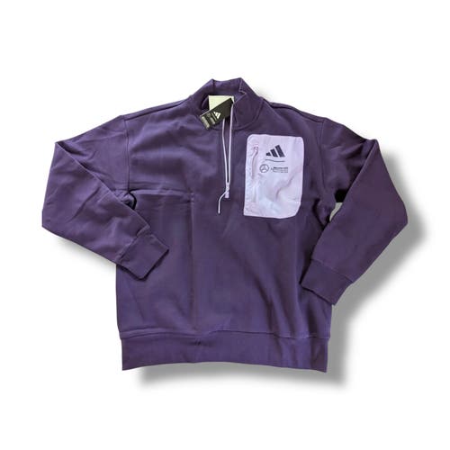 Adidas Men’s 2XL MERCEDES AMG PETRONAS FORMULA ONE F1 Team Premium Woven Fleece Half Zip Top JX8815