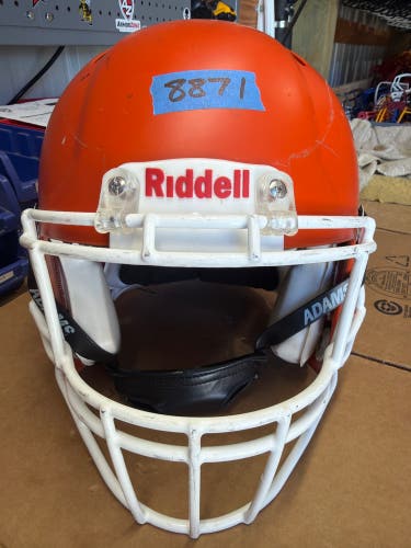 USED RIDDELL SPEED ICON ADULT HELMET - LARGE - FLAT ORANGE