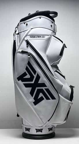 PXG Classic Cart Bag White 6-Way Divide Single Strap Golf Bag