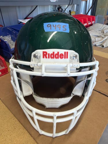 USED RIDDELL SPEED ICON ADULT HELMET - MEDIUM - FOREST GREEN METALLIC