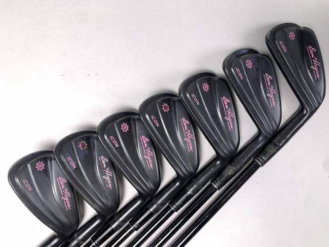 Ben Hogan Icon Black Iron Set 4-PW Extra Stiff Steel Mens RH Midsize Grips