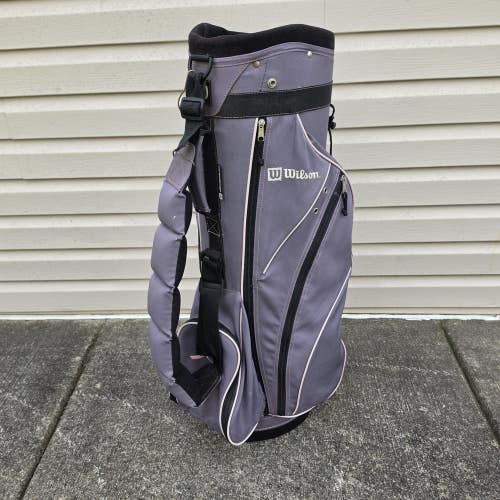 Wilson Hope Breast Cancer Awareness Purple Pink Golf Cart Bag 5 Way Divider