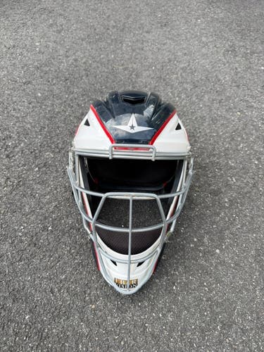 All Star MVP2500 Catcher's Helmet - Red, White & Blue size 7-7 1/2