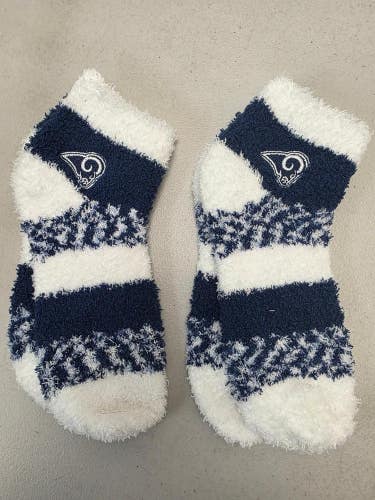 ST9 Mens NFL LOS ANGELES RAMS Lot of 2 Crew Socks MEDIUM 5-10 NEW