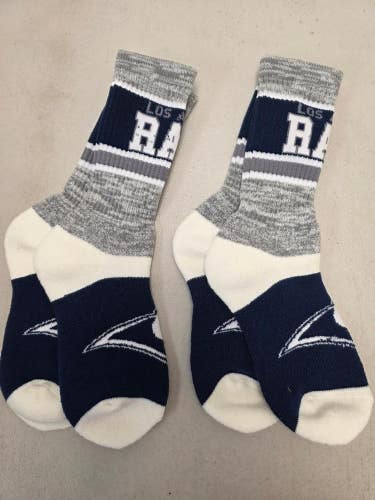 ST12 Mens NFL LOS ANGELES RAMS Lot of 2 Crew Socks MEDIUM 5-10 NEW