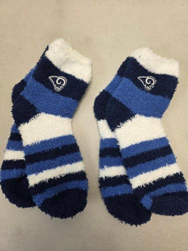 ST7 Mens NFL LOS ANGELES RAMS Lot of 2 Crew Socks MEDIUM 5-10 NEW