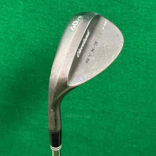 LH Cleveland RTX-3 V-MG Black Satin 60-9 60 Lob Wedge Dynamic Gold Wedge Flex