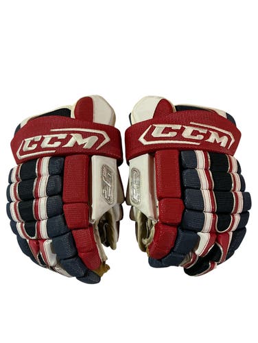 CCM Tacks 4 Roll Pro Gloves Red, White, And Blue Size 12" (Used)