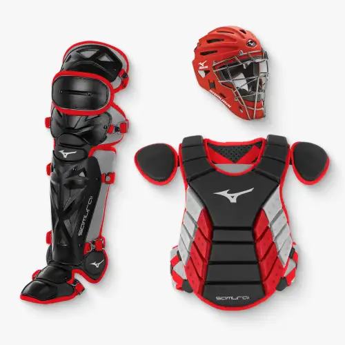 Mizuno Intermediate Samurai Catcher's Set Black/Red